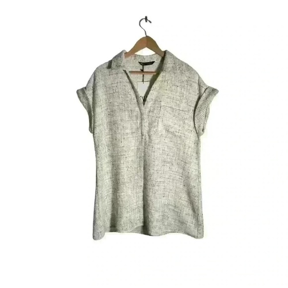 Zara Women’s Tweed Collared Mini Dress - Size Small - NWT - Picture 1 of 6